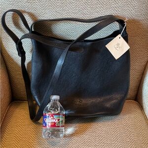 il Bisonte - Black Leather Cross Body Purse